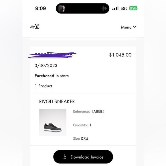 Like new LOUIS VUITTON RIVOLI LOWS - Picture 2 of 9